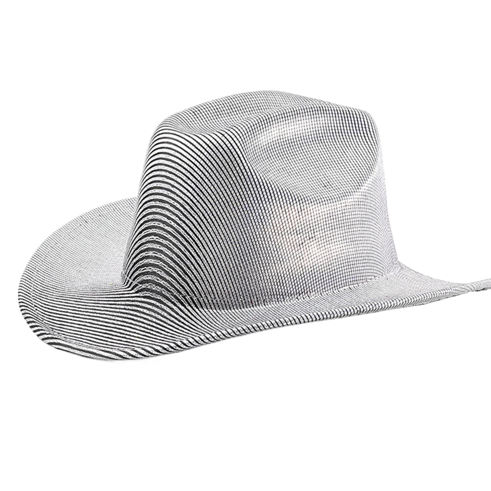 

Fluorescence Cowboy Hat for Adult Women Theme Party Cowgirl Hat Masquerades Party Costume Hat Music Festival Headpiece чёрный