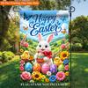 Happy Easter Eggs Single Sided Polyester , Holiday Garden Flag - Single-Sided, Polyester, Outdoor Yard Decor