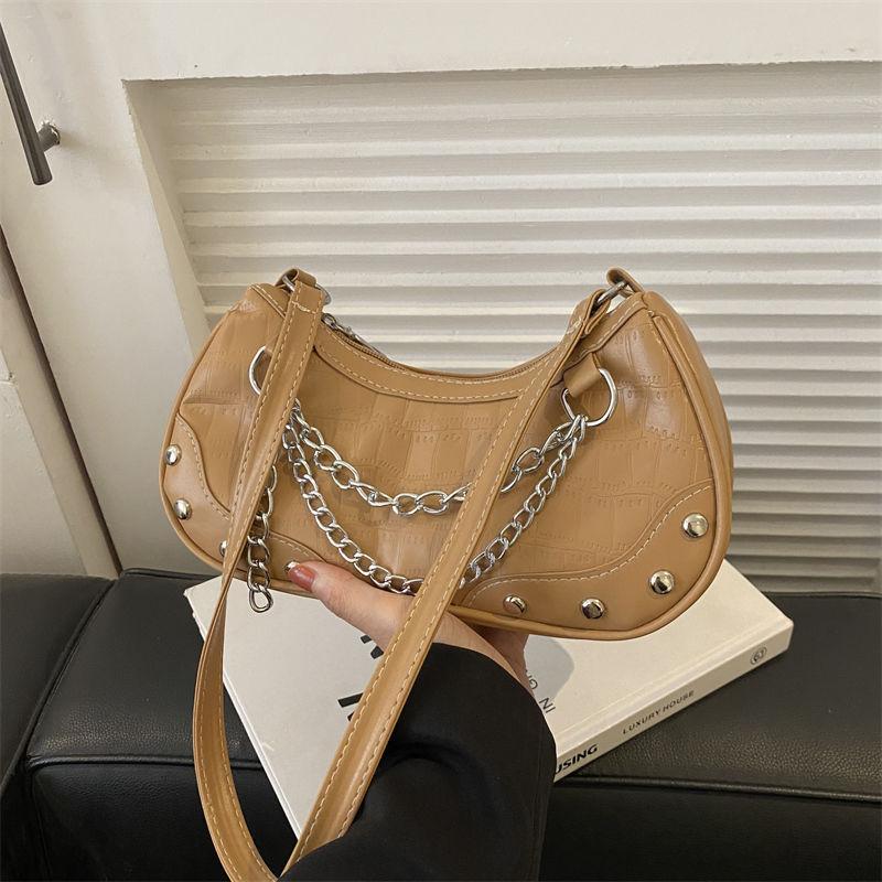 

Популярная в этом году женская сумка 2025 цепочка новая универсальная женская сумка-мессенджер текстурная на плечо под мышку хаки