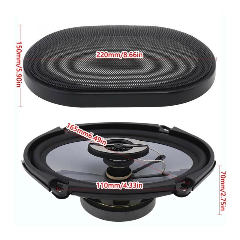 Car Stereo Loudspeakerss 380W High Middle Range Coaxial Vehicle Sound Systems Automotive Entertainment Easy Installation