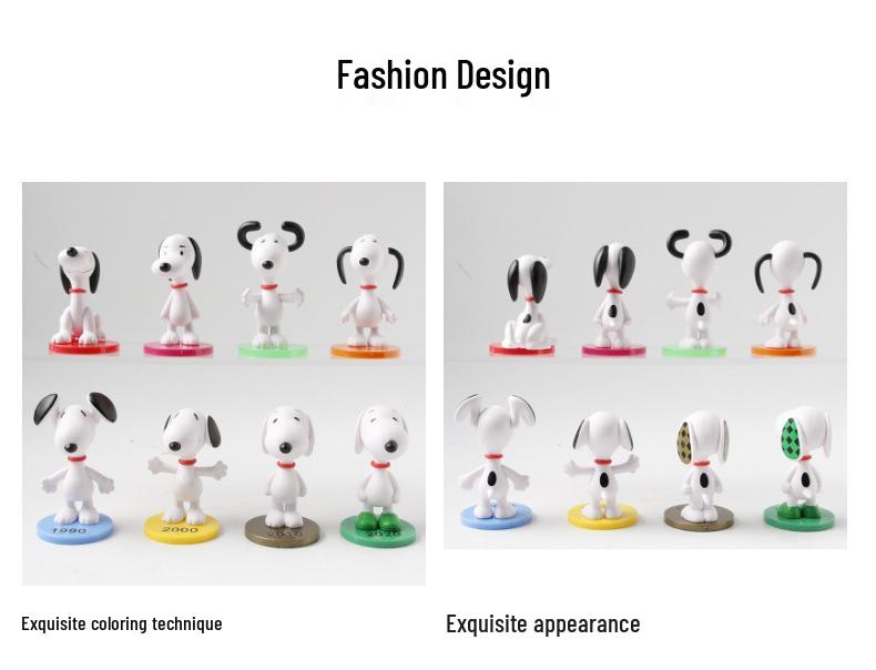 Grenzüberschreitende Trendige Snoopy Mini-Figur Dekoration: PVC Niedliche Schreibtischdekorationen