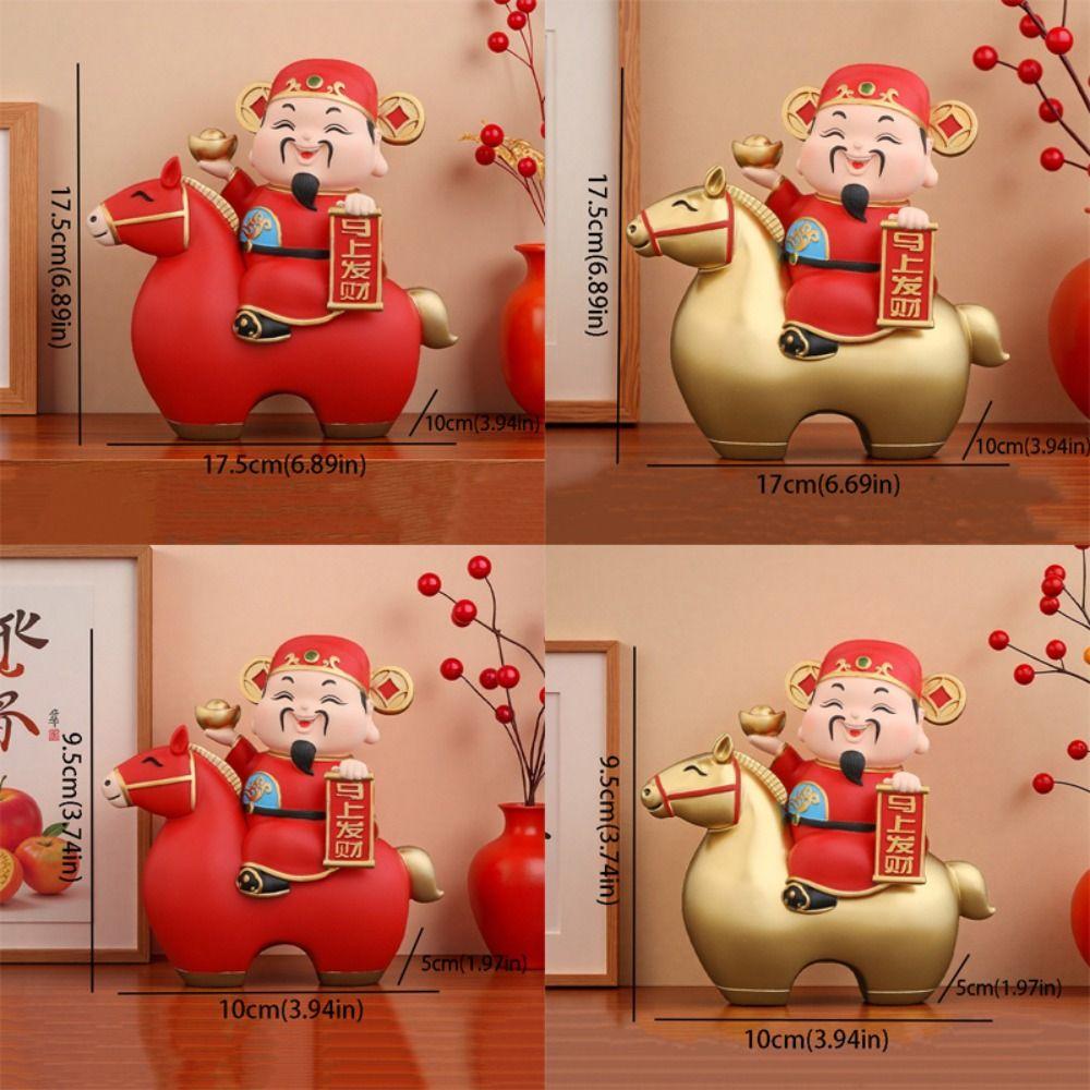 Decorative Ornament Year of The Horse Lucky Treasure God of Wealth Horse Figurines  Living Room