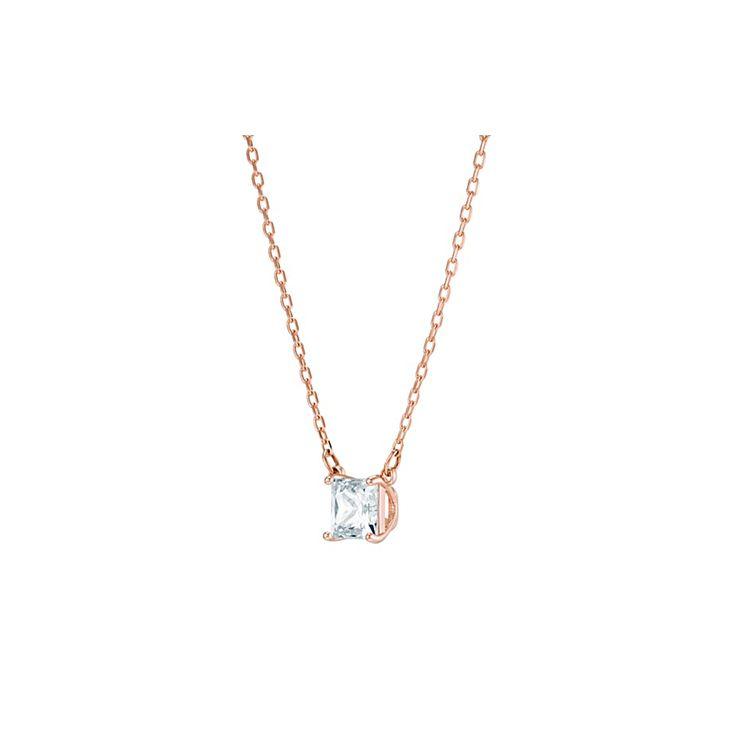 Swarovski Attract Square Cut Necklace Women necklace Rose-Gold 5510698 Box (Random Color)