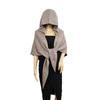 Wool Knitted Large Shawl Scarf Women's Autumn and Winter Warm Triangle Scarf Hooded Integrated Balaclava Hat