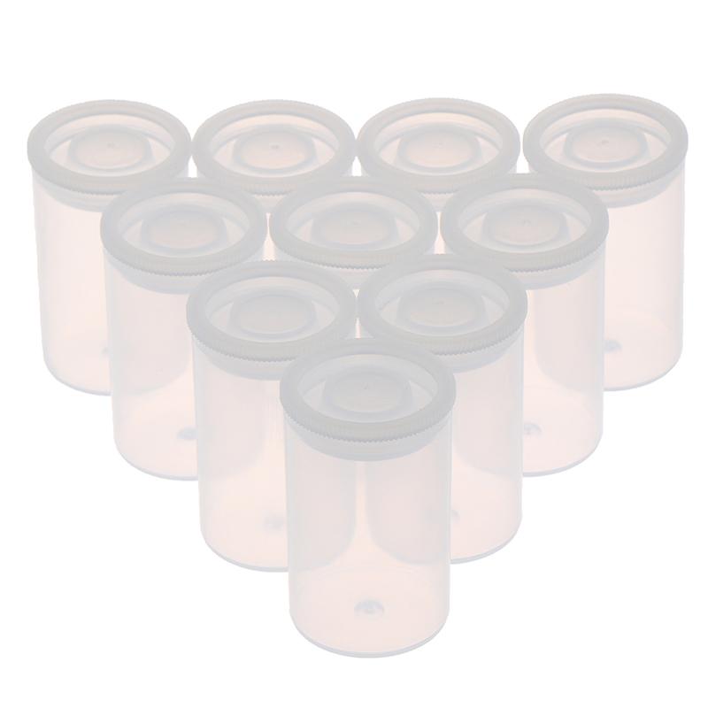 10Pcs Plastic Empty Bottle Roll Film Case Box Seal Fishing Bait Can Container