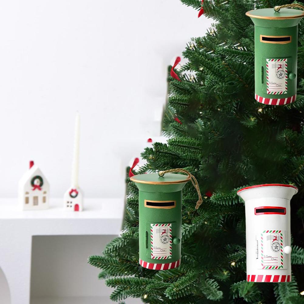 Christmas Tree Hang Festive Holiday Decor Charming Ornaments Metal Material Perfect Size Realistic Design Charming Mailbox Decor