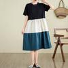 Short Sleeve Plus Size Vintage New In Dresses for Women Casual Loose Midi Summer Dress
