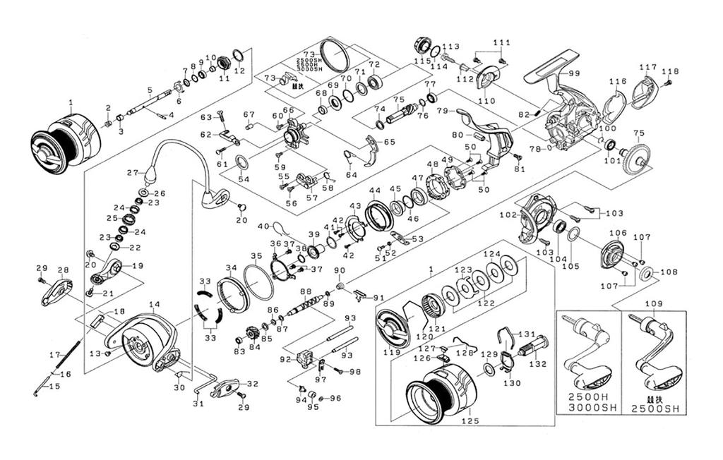 Daiwa Originální díly 20 cívek Impulto Competition LBD Číslo dílu 1 Kód dílu 128D90