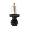 Aluminum Base Rubber Motorcycle Bike Mount Black Fork Stem  with Ball Head for RAM Gopro Adapter