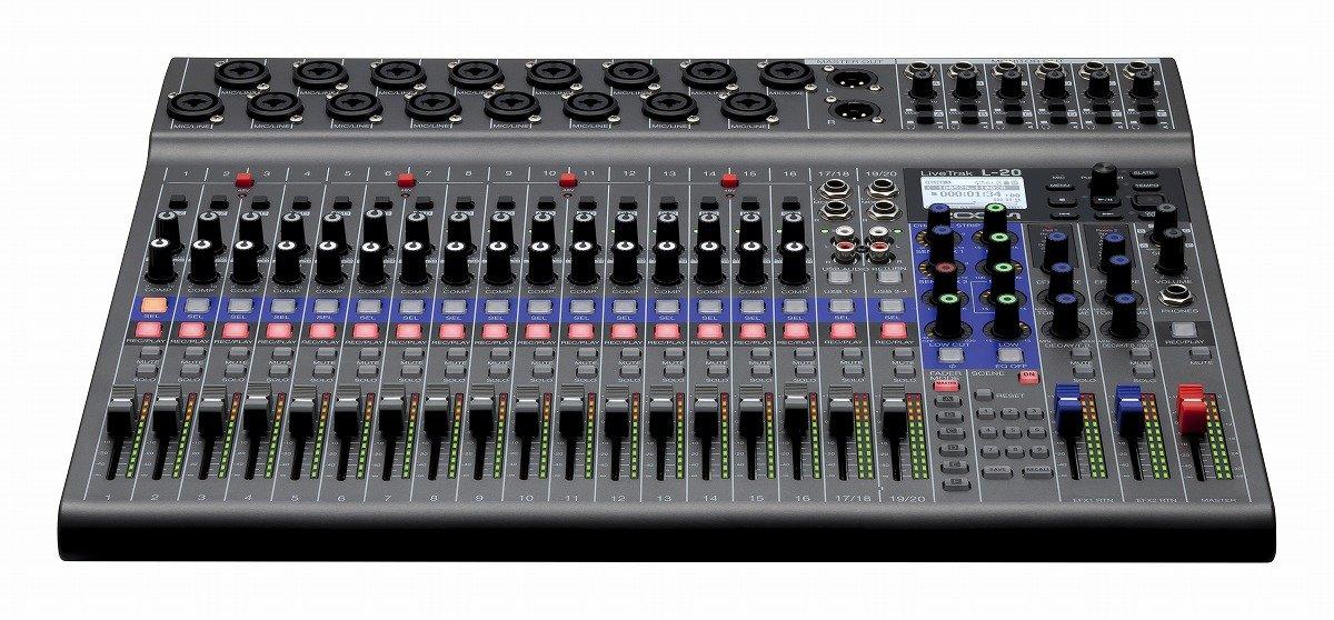

ZOOM Digital Mixer Live Mixer Multi-Track Recorder 22 In4 Out USB Audio Interface [Comes with Manufacturer s 3 Year Extended Warranty] L-20