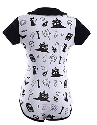 LittleForBig Adult Romper with Peter Pan Collar, Solid Sleeves, Cotton Pajamas, Size XL