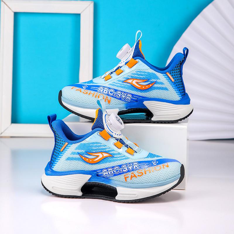 Boys' shoes basketball shoes 2025 spring and summer new middle and older children's mesh breathable sports shoes casual children's running shoes