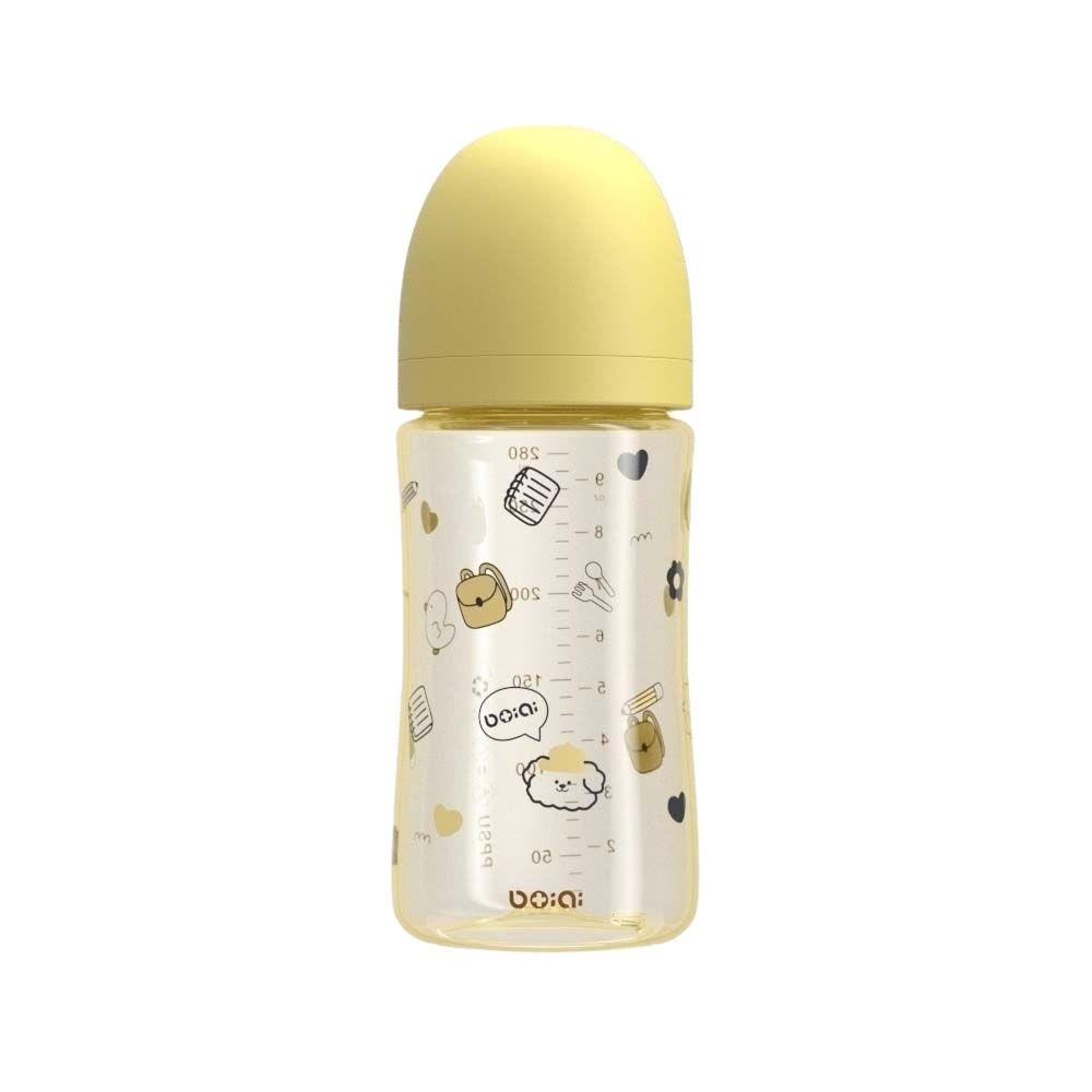 Silicone Nipple 280ML Baby Bottle PP/PPSU Newborns Bottle Lovely Baby Milk Bottle  Feeding Supplies Schoolbag
