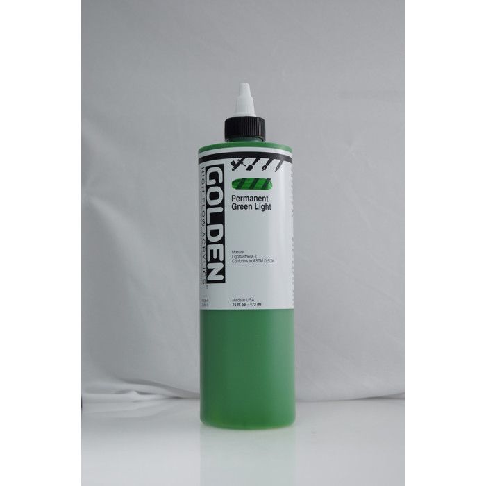 Acrylic High Flow Ink Golden IV 473ml Light Green Permanent