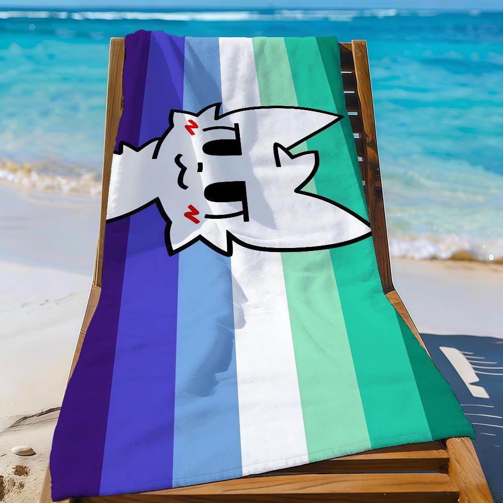 Cartoon Studi01 Boy kisser Cat Towel Quick Drying Beach Towels Are Suitable For Swimming Pools Camping Yoga And The Gym