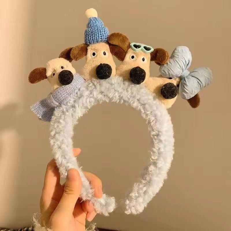 Cartoon Plush Headband: Cute Hair Accessory for Women & Kids, Perfect for Face Washing