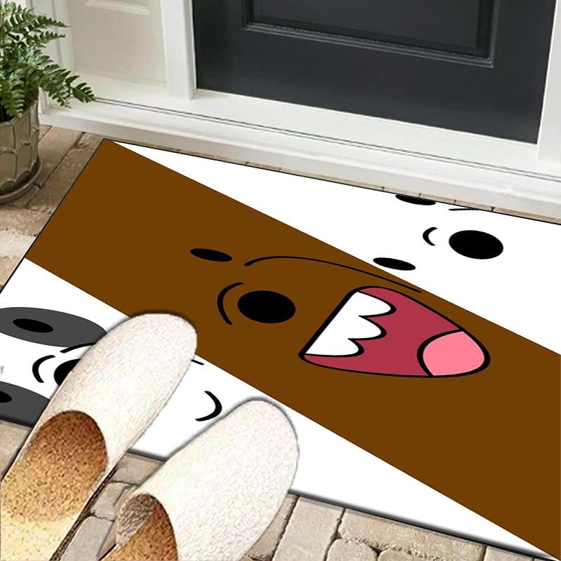 Bears Friends Adventure Office Rug Chair Mat, Game Carpet, Suitable for Front Door, Bedroom, Living Room, Desk, Holiday Gift