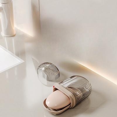 Jabonera de plástico, caja de viaje, contenedor con tapa, estuche duradero para jabón, organizador con sellado fuerte, para baño, hogar, exteriores, senderismo