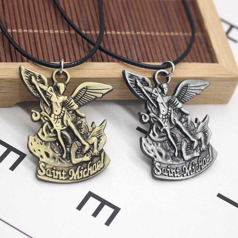 Jesus Saint Michael Necklace Pendant 
