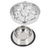 2 Pcs Slow Feeder Dog Bowls Stainless Steel Slow Down Eating Pet Dish Bowls Easy Cleaning Feeding