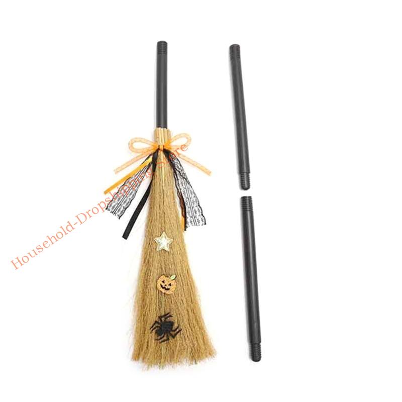 85AD Multipurpose Halloween Witch Broomsticks Holiday New Year Decoration