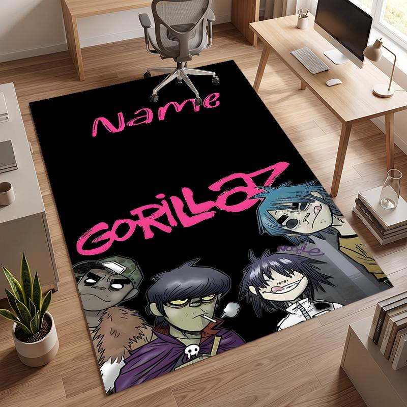 Gorillaz (14) Personalizovaný název Kancelářský koberec Stylová dekorace do obývacího pokoje, ložnice, kuchyně