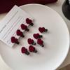 6pcs Velvet Heart Hair Clips, Women's Bangs and Flyaway Hair Clips, Delicate and Cute Small Hairpins for Braiding, Side Hair Clips