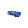 Bburago 1/43 Iveco S-Way Blue Diecast Model Truck with Trailer Collectible Toy Vehicle