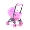 2 in 1 Baby Stroller Pram Model Kids Toy DIY Miniature Dol-lhouse Accessories