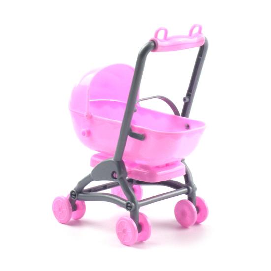 2 in 1 Baby Stroller Pram Model Kids Toy DIY Miniature Dol-lhouse Accessories