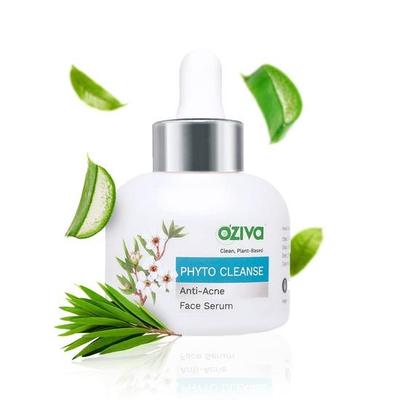 OZiva Phyto Cleanse Sérum Facial Anti-Acne (com Phyto Niacinamida, Óleo de Melaleuca, Aloe & Neem) para Controle da Acne e Cicatriz de Acne