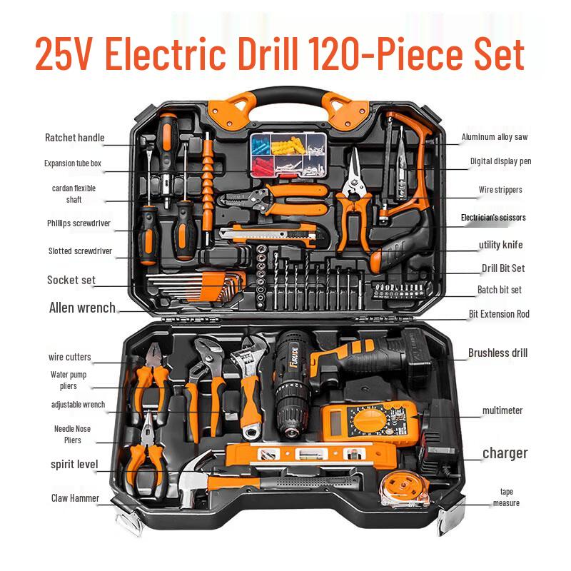 FRED Cordless Drill & Household Tool Set CN plug (adapter included)