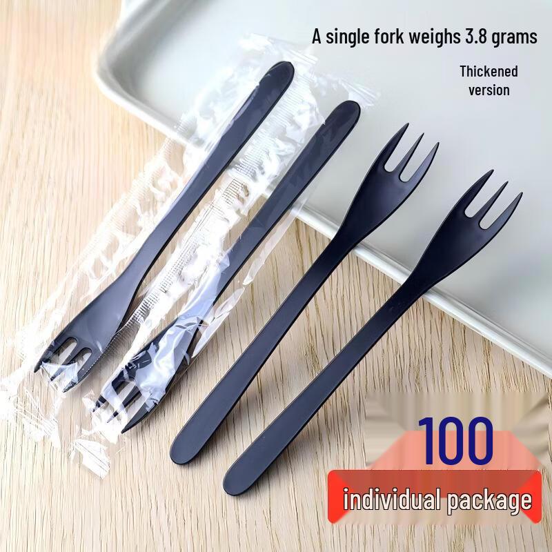 Sheng Bilai Individually Wrapped Disposable Fruit Forks чёрный