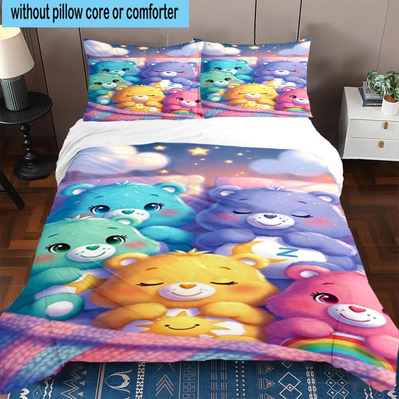 3PCS Love Bears Cozy Night 3pcs Bedding,Including 3PCS Duvet Cover And 2pcs Pillowcases Perfect for Christmas,Ideal for Bedroom, Dormitory