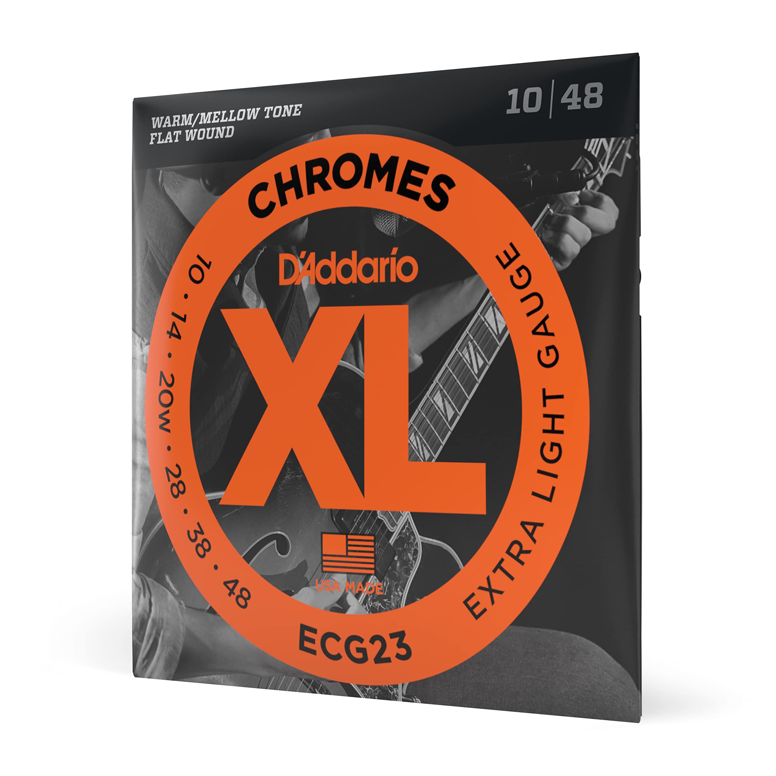 

Струны для электрогитары с плоской обмоткой Extra Light ECG23 D Addario .010-.048 []