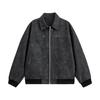 Men's Retro Leather Baseball Jacket - Spring & Autumn Casual Lapel Coat, Youth Fashion, Windproof and Versatile.