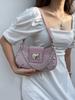JIAERDI Hot Grils Y2k Handbag Women Vintage Sweet Cool Heart Chain Pink Underarm Bag Female Fairycore Aesthetic Shoulder Bag New