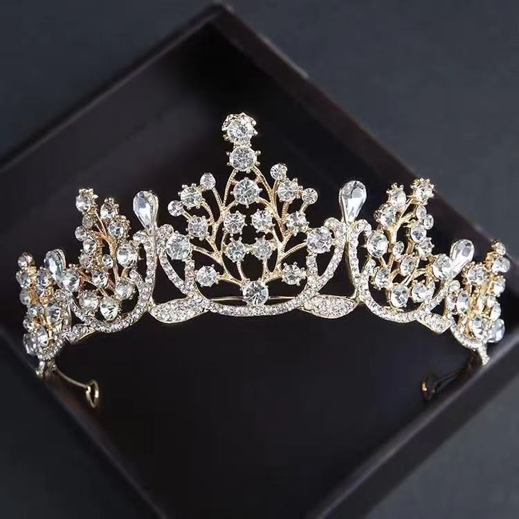 Princess Sweet Shining Crown Crown Bridal Tiara Hair Accessories Main Wedding Dress Wedding Accessories Baroque High End