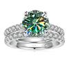 Bague Ringen Luxus D Farbe 3,0 Ct Moissanite Ring frauen Sterling Silber 925 Schmuck Vier Klauen Design Braut Sets Für Hochzeit