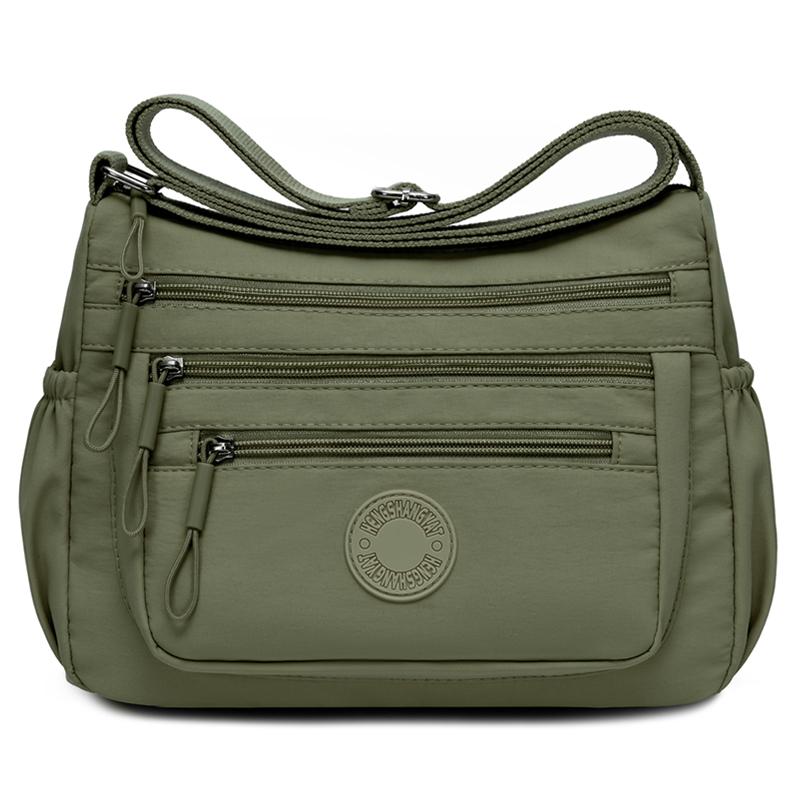 Damen Schultertasche mit großer Kapazität aus wasserabweisendem Nylon, Mehrfachfach-Pendler-Tasche, Umhängetasche