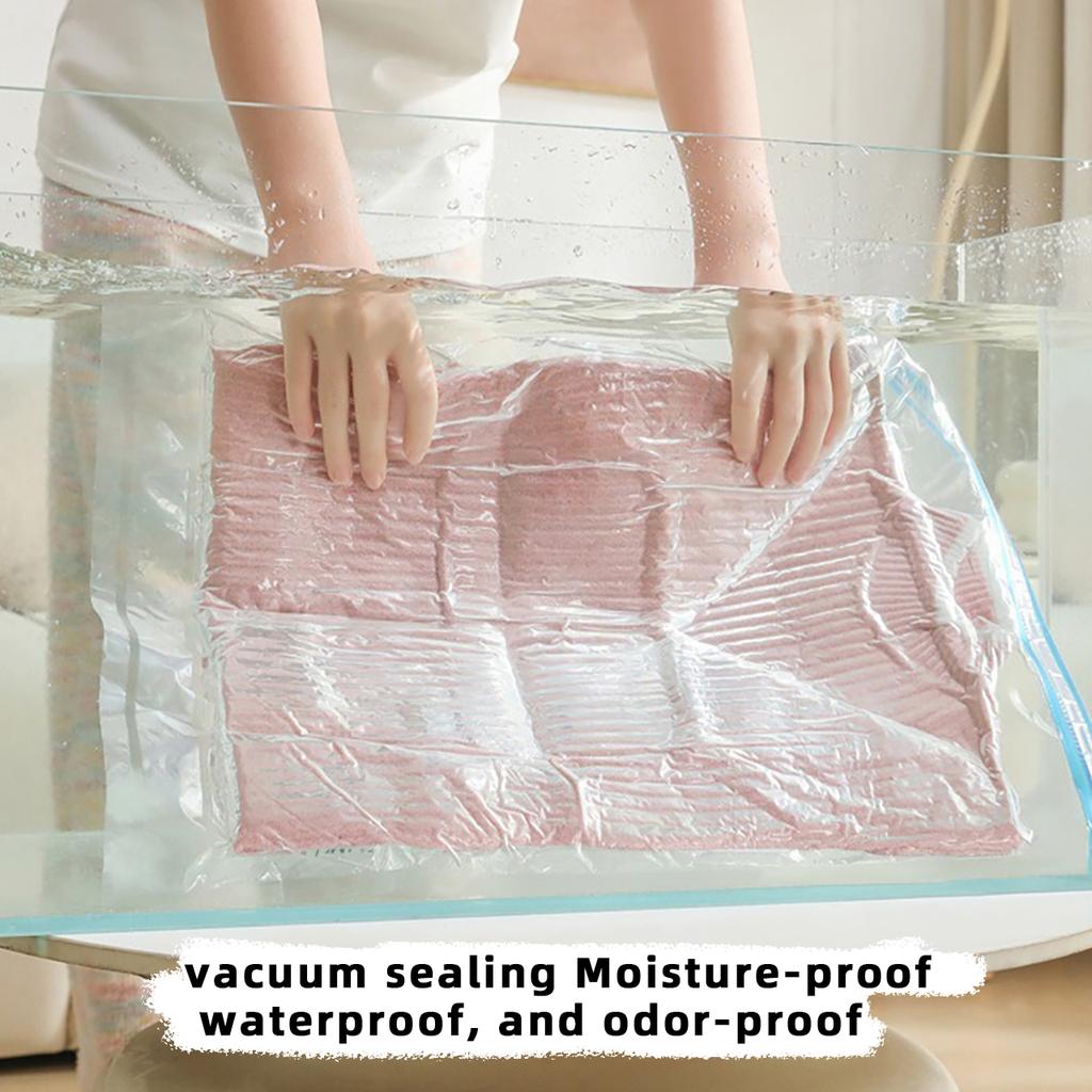Portable Hand Roll Compression Bags Clothes Blankets Vacuum Storage Bag Non Pumping Sealed Bag Travel Organizer Bag