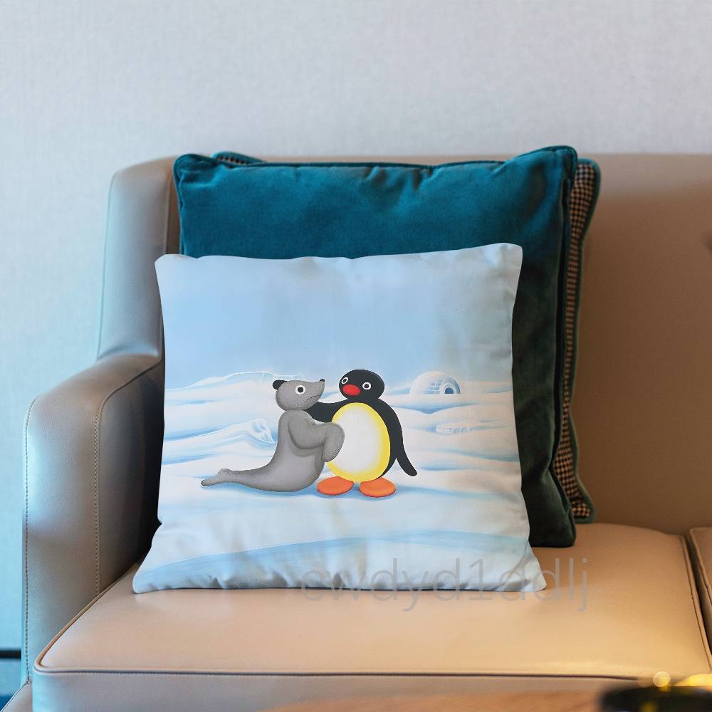 PPINGU Pingu Cute Pillow Case Cover Square Sofa With For Pattern Comfortable Cushion suitable Of Room