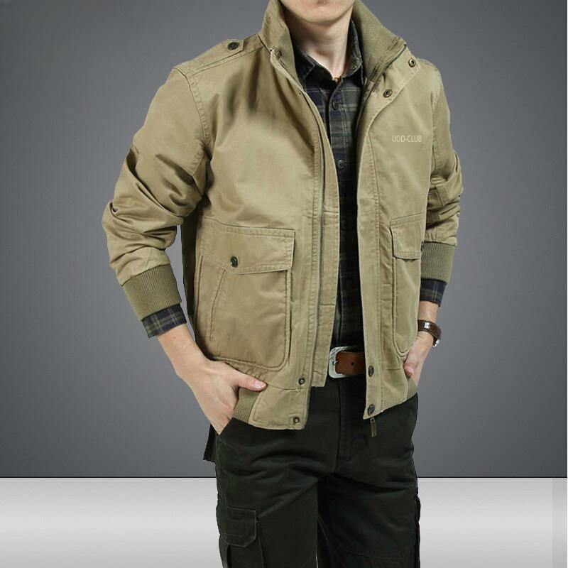 Neue Jacke Herren New Washed Casual Neue Freizeitjacke Stehkragen Kurzmantel