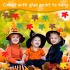 Demissle Thanksgiving Fall Leaves Bulletin Board Decorations Leaf Cutouts Glitter Maple with Adhesive Dots for Bulletin Board Classroom Decor(100