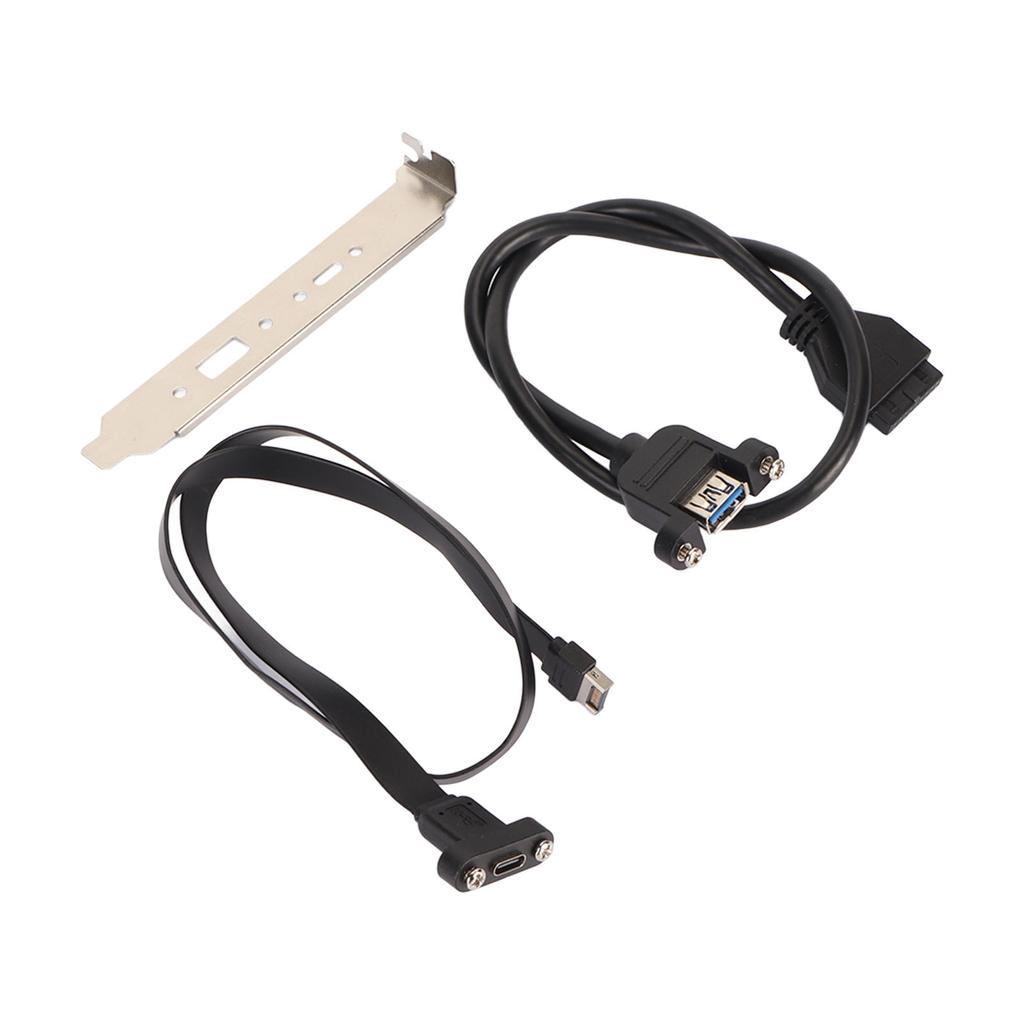 Type E to Type C Front Panel Cable 1.6ft Long 20Gbps Plug and Play Type E to Type C Extension Cable