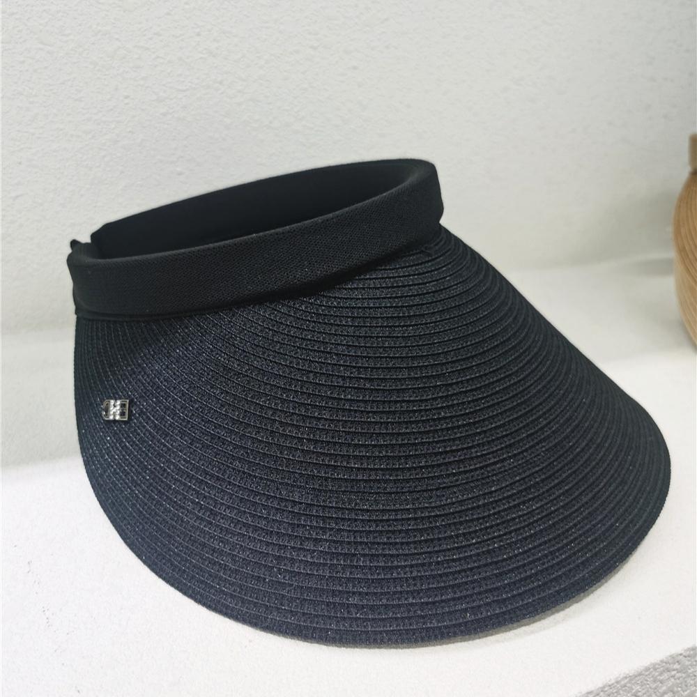 Sonnenhut aus Stroh mit breiter Krempe – atmungsaktiver, verstellbarer, elastischer Pferdeschwanz-Strandhut für Damen, perfekt für Outdoor-Aktivitäten