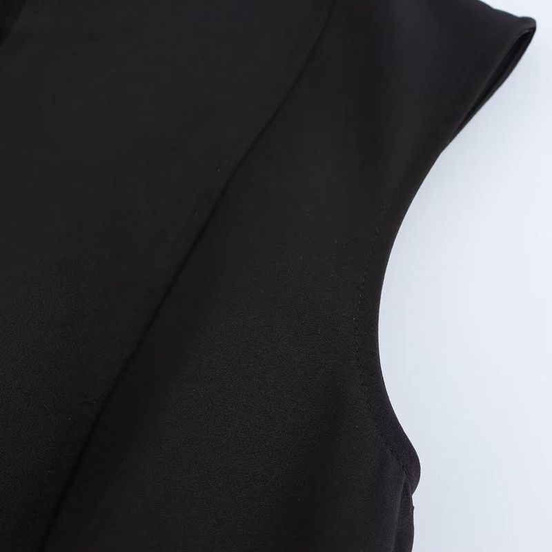 Kaslead New Women clothes Western Style Fashion Sleeveless Crepe Mini Dress 2242620