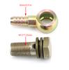 Pair of M12 * 1.25mm Motorcycle Refit Oil Cooler Fittings Plug M8 Ball Head Adapter