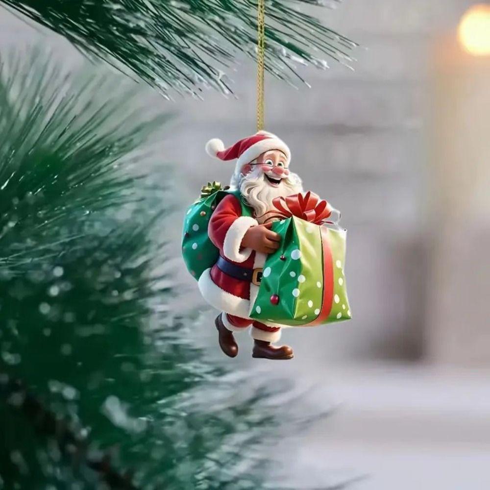 Reindeer Santa Claus Hanging Pendant Snowman Car Haning Pendants  Holiday Party