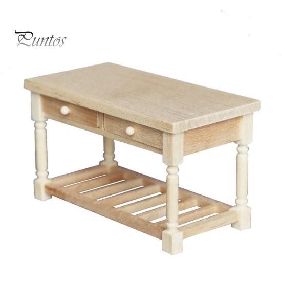 

Кукольный домик 1/12, мини-обеденный стол с 2 ящиками, модель мебели, декор для кухни